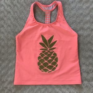 Cat & Jack Swim Shirt Tank Top Gold Pineapple